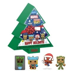 Outlet ❤️ Funko Marvel Holiday 2022 Pocket POP! Vinyl Keychains 4-Pack Tree Holiday Box 4 Cm 😉